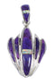 Sterling Silver Opal And Magenta Turquoise Southwest Pendant YX67639