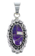 Magenta Turquoise Opal And Genuine Sterling Silver Southwest Pendant YX67653