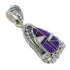 Flower Magenta Turquoise Opal And Genuine Sterling Silver Southwestern Pendant YX67658