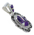 Magenta Turquoise Opal And Genuine Sterling Silver Southwestern Pendant YX67660