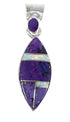 Opal Magenta Turquoise And Authentic Sterling Silver Southwest Pendant YX67668
