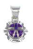 Opal Magenta Turquoise And Genuine Sterling Silver Southwest Pendant YX67671