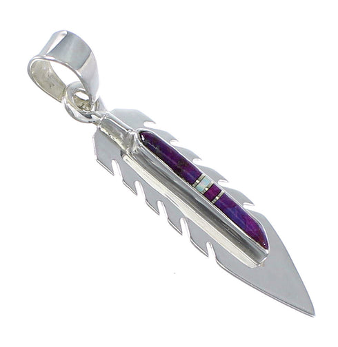Feather Opal Magenta Turquoise And Sterling Silver Southwest Pendant YX67685