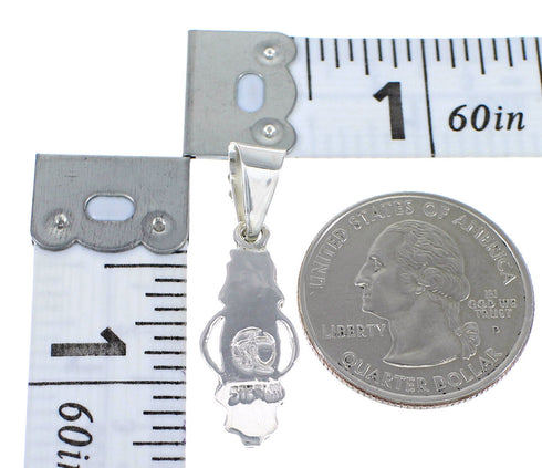 Southwest Lapis And Sterling Silver Flower Pendant YX67247