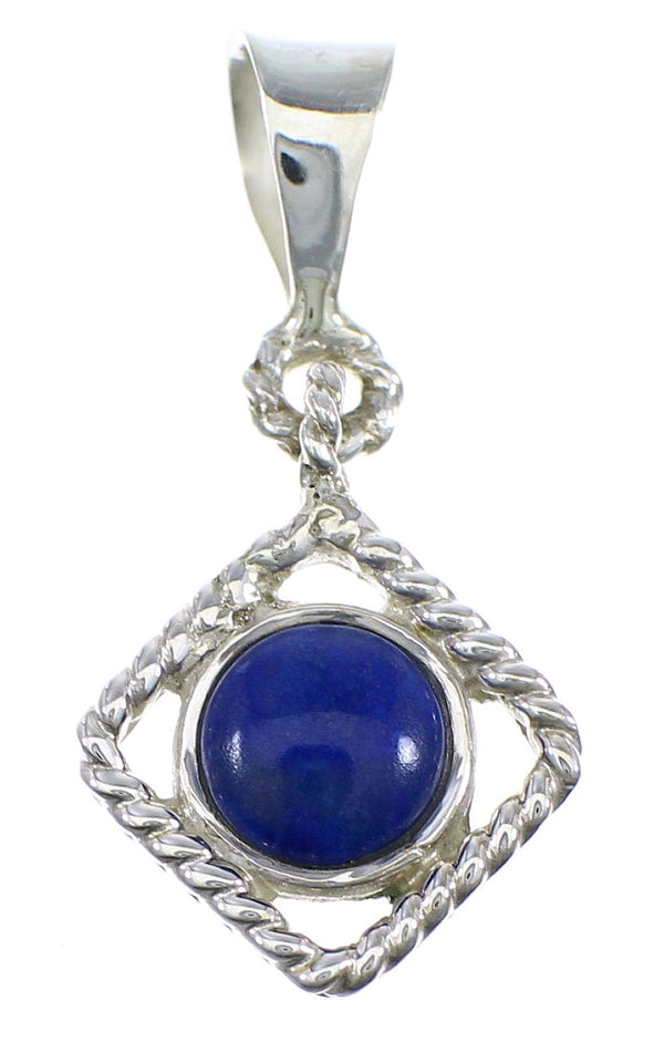 Southwest Lapis And Genuine Sterling Silver Pendant YX67250