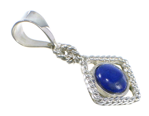 Southwest Lapis And Genuine Sterling Silver Pendant YX67250
