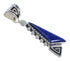 Southwest Lapis And Genuine Sterling Silver Water Wave Pendant YX67251