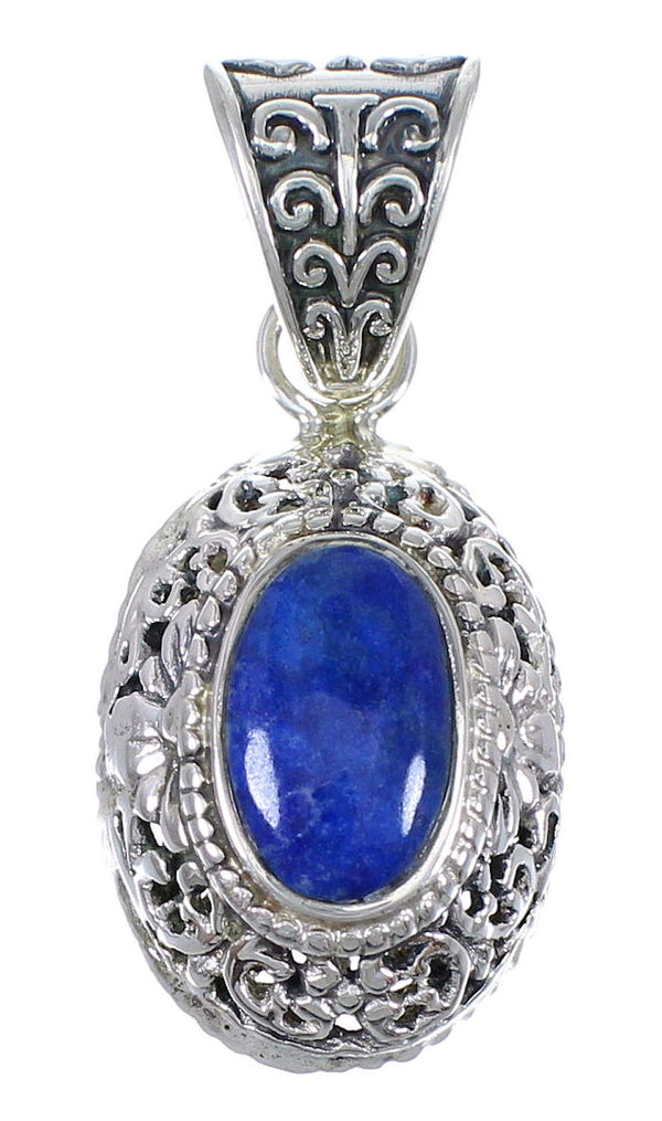Southwestern Lapis And Genuine Sterling Silver Pendant YX67252