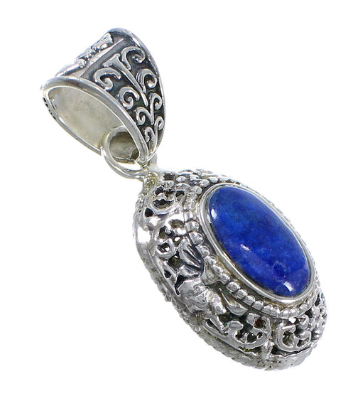 Southwestern Lapis And Genuine Sterling Silver Pendant YX67252