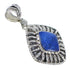 Southwestern Lapis And Authentic Sterling Silver Pendant YX67253
