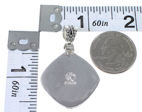 Southwestern Lapis And Authentic Sterling Silver Pendant YX67253