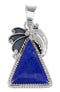 Lapis And Genuine Sterling Silver Southwestern Pendant YX67258