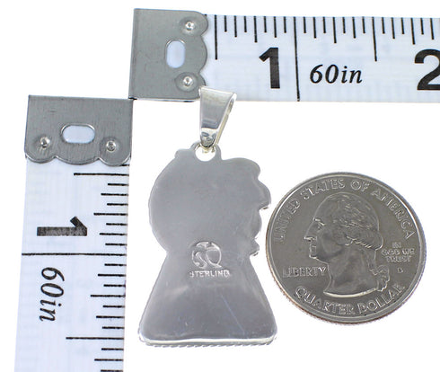 Lapis And Genuine Sterling Silver Southwestern Pendant YX67258