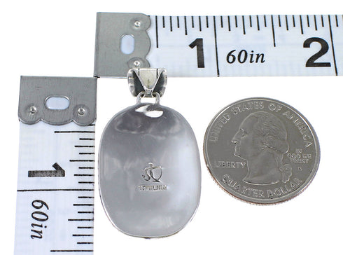 Lapis And Genuine Sterling Silver Southwestern Eagle Pendant YX67263