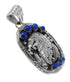 Lapis And Genuine Sterling Silver Southwest Eagle Pendant YX67265