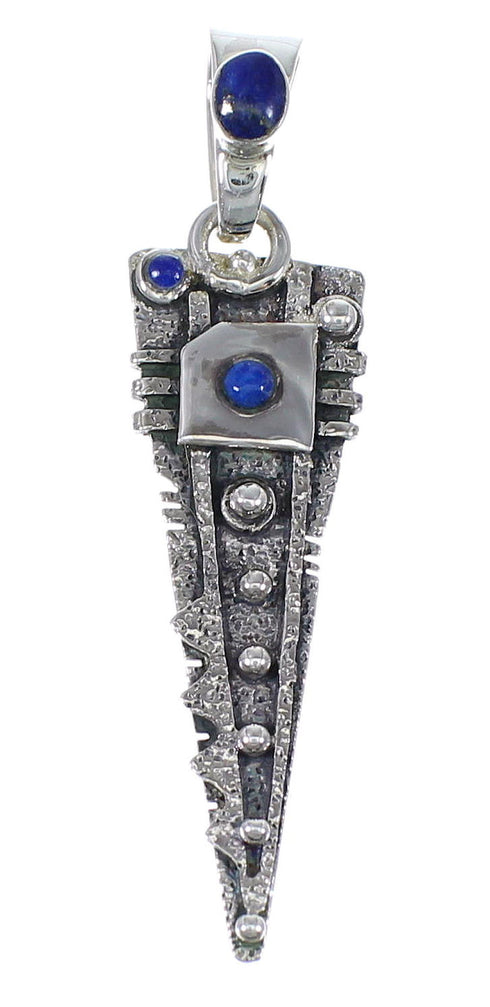 Sterling Silver And Lapis Southwestern Pendant YX67270