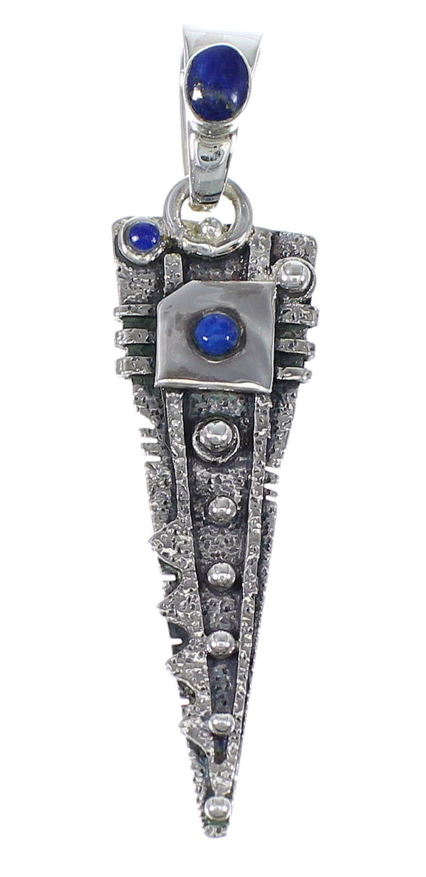 Sterling Silver And Lapis Southwestern Pendant YX67270