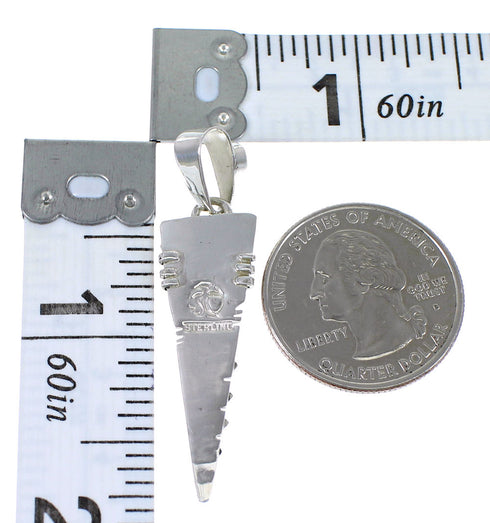 Sterling Silver And Lapis Southwestern Pendant YX67270