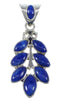 Genuine Sterling Silver And Lapis Southwestern Pendant YX67275