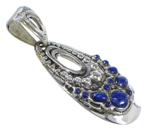 Authentic Sterling Silver And Lapis Southwest Pendant YX67279