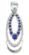 Sterling Silver And Lapis Southwestern Slide Pendant YX67283