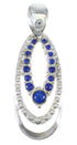 Sterling Silver And Lapis Southwestern Slide Pendant YX67283