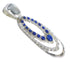 Sterling Silver And Lapis Southwestern Slide Pendant YX67283