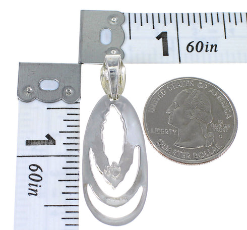 Sterling Silver And Lapis Southwestern Slide Pendant YX67283