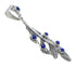 Genuine Sterling Silver And Lapis Southwestern Feather Pendant YX67284