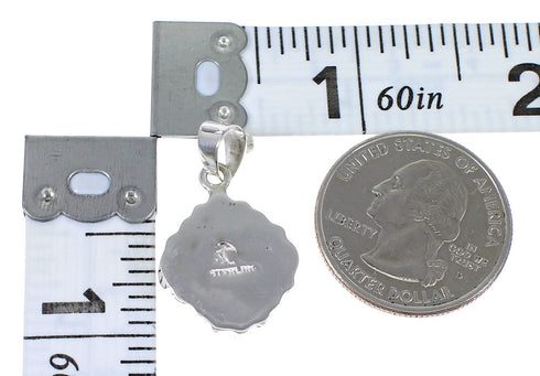 Sterling Silver And Lapis Southwest Slide Pendant YX67285