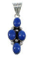 Genuine Sterling Silver And Lapis Southwest Slide Pendant YX67286