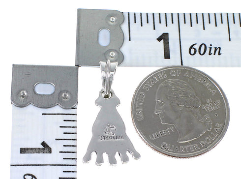 Sterling Silver And Lapis Needlepoint Water Wave Southwest Pendant YX67290