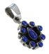Genuine Sterling Silver And Lapis Southwestern Slide Pendant YX67292