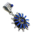 Genuine Sterling Silver And Lapis Needlepoint Southwestern Pendant YX67294