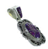 Southwest Authentic Sterling Silver Magenta Turquoise Pendant YX67016