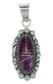 Genuine Sterling Silver Magenta Turquoise Southwest Pendant YX67023