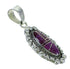 Genuine Sterling Silver Magenta Turquoise Southwest Pendant YX67023