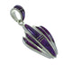 Magenta Turquoise Inlay And Genuine Sterling Silver Southwestern Pendant YX67043