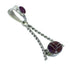 Sterling Silver And Magenta Turquoise Inlay Southwestern Jewelry Pendant YX67061