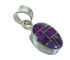 Sterling Silver And Magenta Turquoise Southwestern Jewelry Pendant YX67064