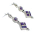 Magenta Turquoise And Opal Sterling Silver Southwest Post Dangle Earrings WX70830