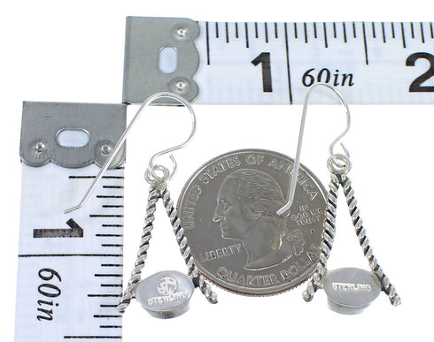 Sterling Silver Magenta Turquoise And Opal Hook Dangle Earrings WX70857