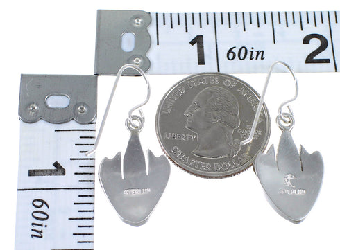 Opal And Magenta Turquoise Sterling Silver Hook Dangle Earrings WX70862