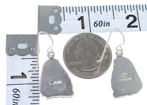 Magenta Turquoise And Opal Flower Sterling Silver Hook Dangle Earrings WX70865