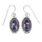 Magenta Turquoise And Opal Southwest Silver Hook Dangle Earrings WX70866