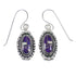 Magenta Turquoise And Opal Southwest Silver Hook Dangle Earrings WX70866