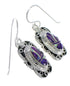 Southwest Silver Magenta Turquoise And Opal Hook Dangle Earrings WX70882