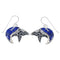 Sterling Silver Lapis Inlay Bear Arrow Southwest Hook Dangle Earrings RX71088