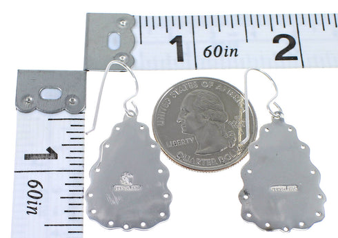 Southwestern Sterling Silver Lapis Hook Dangle Earrings RX71107