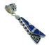 Water Wave Lapis Opal Silver Southwest Pendant YX70295